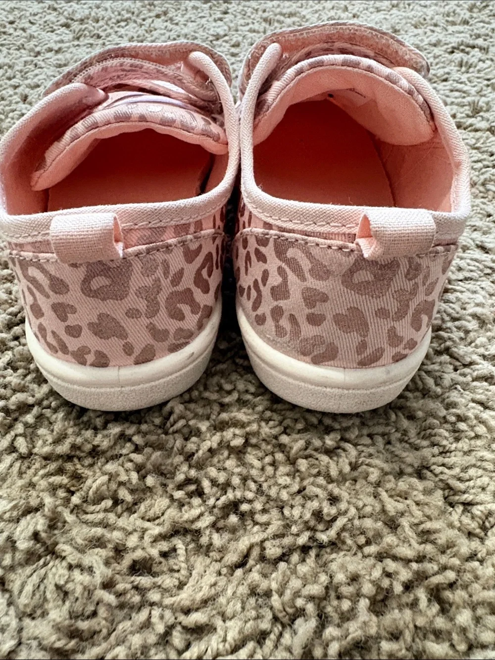 Cat & Jack Pink Leopard Print Hook-and-Loop Sneakers - Picture 4 of 5